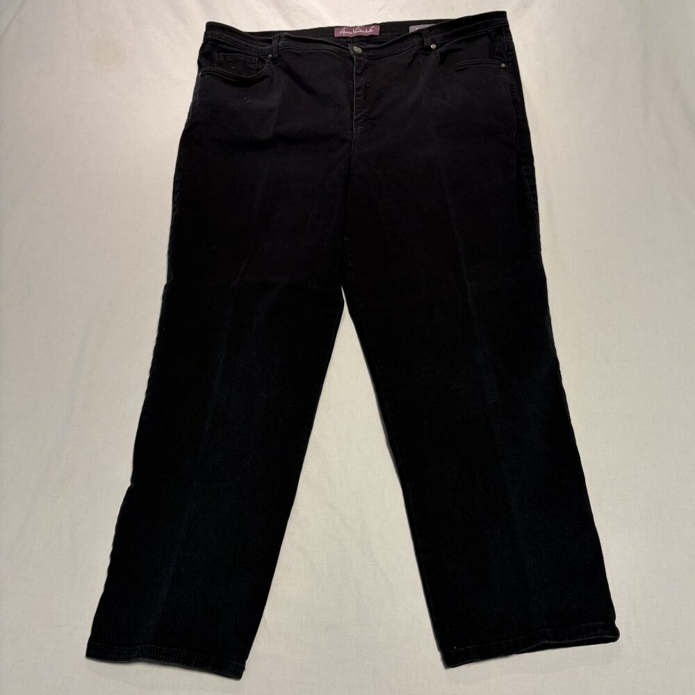 Gloria Vanderbilt Womens Black Jeans Size 22W Straight Leg